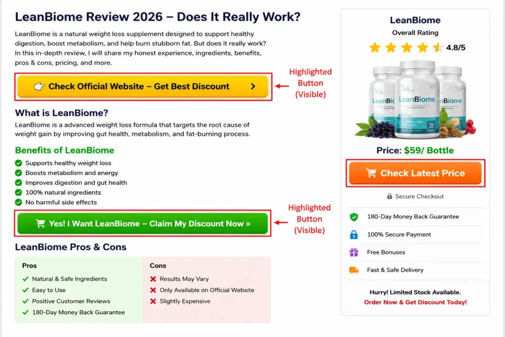 LeanBiome Scam or Legit